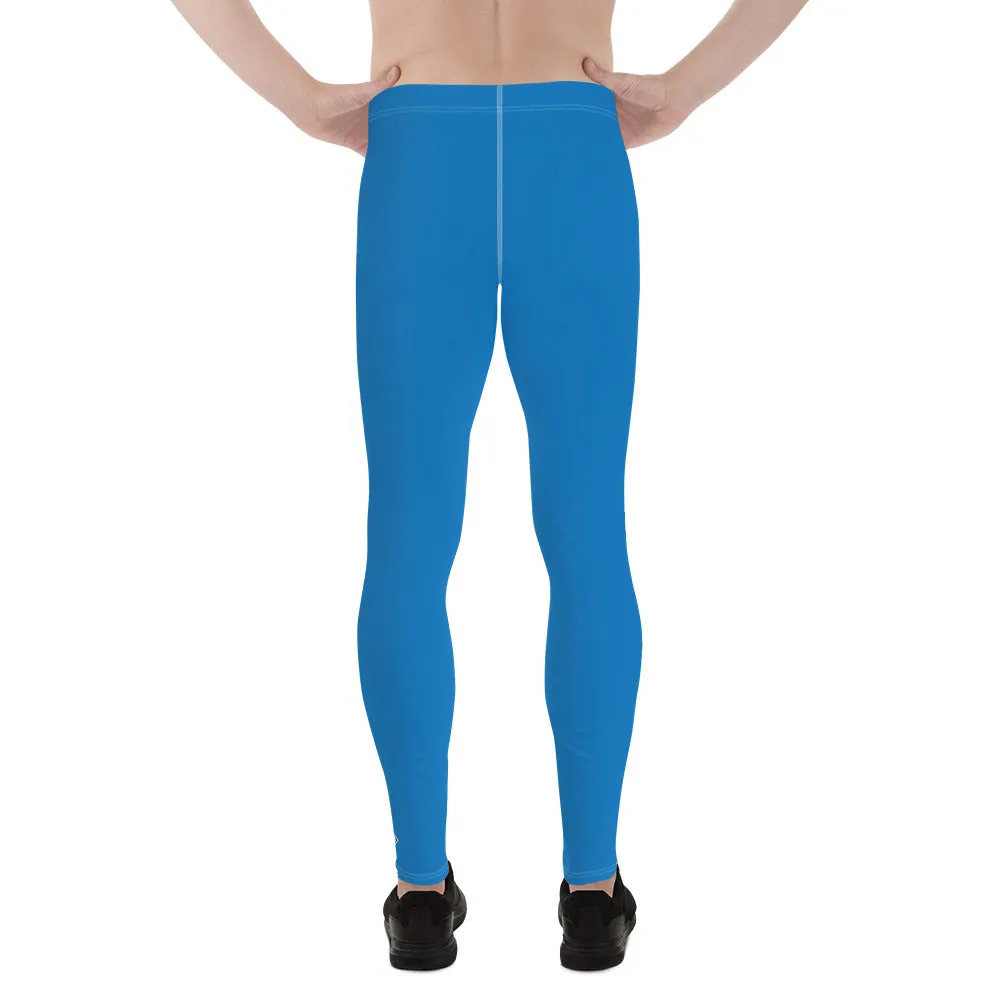 Versatile Style: Men's Solid Color Workout Leggings - Azul